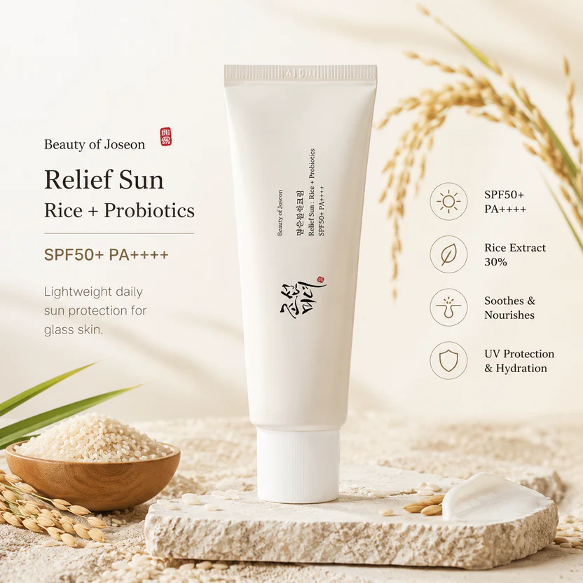Beauty of Joseon Rice + Probiotics Relief Sunscreen SPF50+ PA++++ - 50ml