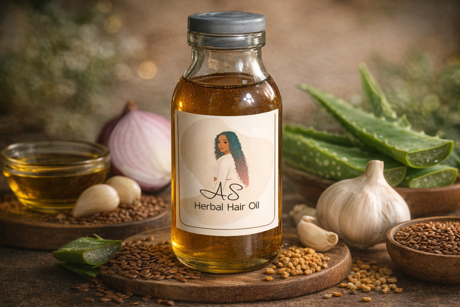 AS Herbal Hair Oil – 100% Natural Hair Growth & Strengthening Oil