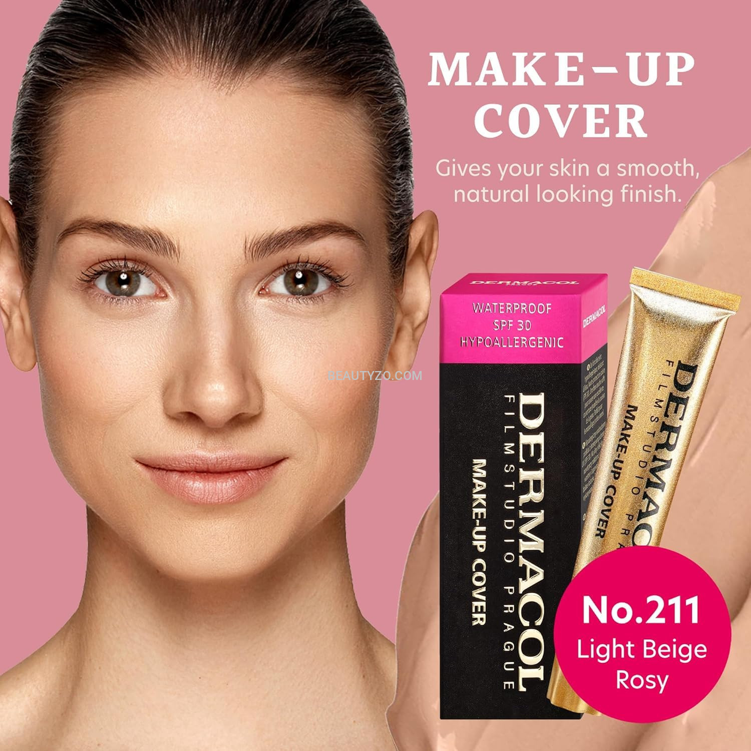 Dermacol - Full Coverage Matte Foundation with SPF 30, Waterproof Foundation